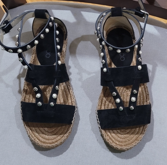Jimmy Choo Black Studded Sandals